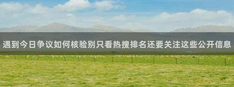 网络热点资讯：遇到今日争议如何核验别只看热搜排名还要关注这些公开信息