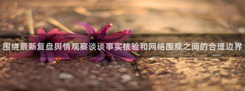 吃瓜网址大全：围绕最新复盘舆情观察谈谈事实核验和网络围观之间的合理边界